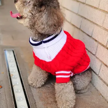 Sunny Cablu Unită Pulover Câine cu Panglica Stil Strat Sacou Hanorac animal de Companie Cățeluș Iarna Haine groase Apperal pentru Câini Pisici