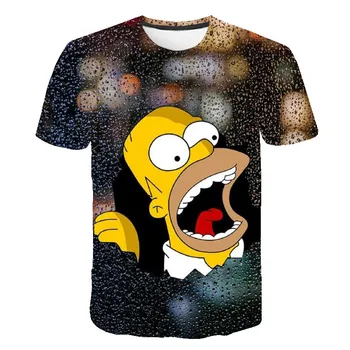 De vară 2020 nou T-shirt Simpson dimensiuni mici 3d de imprimare T-shirt la modă fată băiat pulover cu maneci scurte