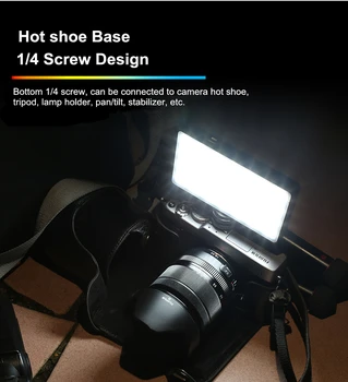Weeylife RB08P RGB Lumina Camera LED Full Color de Ieșire Video Kit de Lumina Estompat 2500K-8500K Bi-Color Panou Lumina CRI 95+