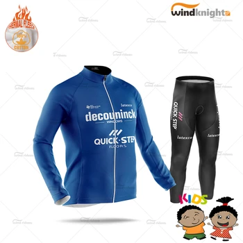 2020 Copil Ciclism de Îmbrăcăminte pentru Copii Jersey Set de Iarna Thermal Fleece Pas Rapid Echipa Pro Haine MTB Uniformă a Păstra Cald Sacou