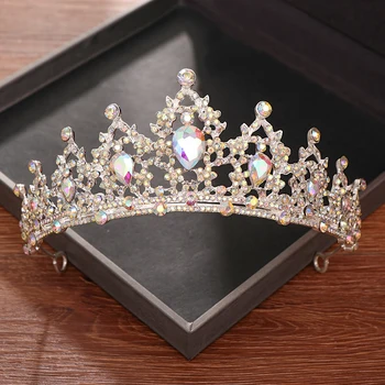 De Lux Stras Mireasa Tiara Coroana Vintage Cristal Princess Crown Femei Diadema Bentita De Mireasa Accesorii De Par, Bijuterii