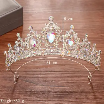 De Lux Stras Mireasa Tiara Coroana Vintage Cristal Princess Crown Femei Diadema Bentita De Mireasa Accesorii De Par, Bijuterii