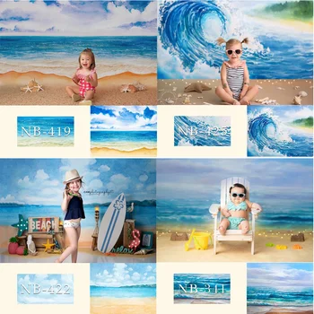 Plaja vara Nou-născut de Fundal pentru Fotografie Copil de Dus 1 Petrecere de Ziua de Fundal Fotografie pentru Copii Fundaluri de Studio