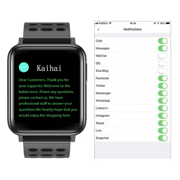 KAIHAI Fitness Tracker ecg ppg spO2 ceas inteligent smartwatch bărbați Tensiunii arteriale de oxigen din sange heart rate monitor de sănătate, ceasuri