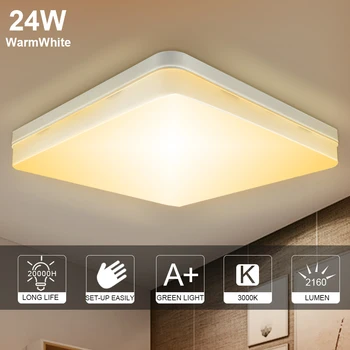 Ultra-Subțire LED Lampă de Plafon, LED Panou Modern Lumina 36W 24W 18W 85-265V Dormitor, Bucatarie cu Montare pe Suprafață Culoare Lumina Alb/WarmWhite