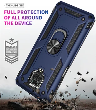 De lux Armura Magnet Inel de Metal Silicon Bara de protecție Caz Pentru Xiaomi Redmi Nota 7 8 Pro la Șocuri Acoperire Pentru Redmi 7A 8A K20 Pro Mi9T
