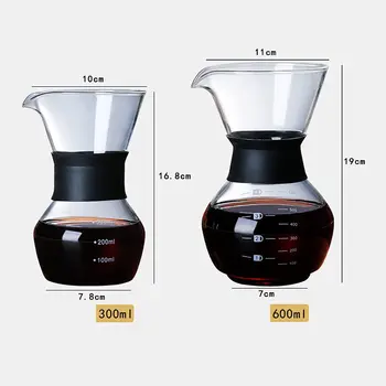 600ml Sticla de Cafea Ceainic cu Filtru din Oțel Inoxidabil Picurare Berii Fierbinte Brewer Ibric de Cafea Dripper Barista se Toarna Peste Cafea