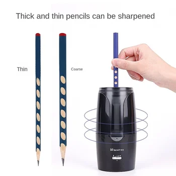 Mare Automate Ascuțitoare Electrice Grele de Papetărie Pentru Creioane Colorate Mecanice USB Pentru Copii Artiști