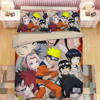 3D Anime Naruto de Imprimare Set de lenjerie de Pat Plapuma Acoperă Pernă O Bucată Mângâietor Seturi de lenjerie de Pat Lenjerie de pat Lenjerie de Pat 06