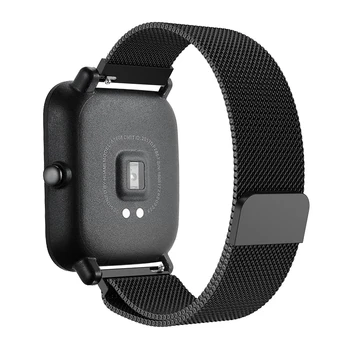 Brățară de Metal Milanese Curea de Ceas pentru Xiaomi Huami AMAZFIT Bip Smartwatch 20mm Universal de Înlocuire a Curelei pentru WeLoop hei 3s
