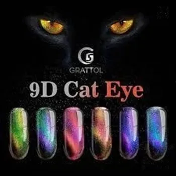 GRATTOL profesionale Ochi de Pisica unghii cu Gel Unghii 9D Laser Magnet Lacuri Soak Off UV LED Stralucire Magnetic Lacuri de Unghii Strălucitor Gel