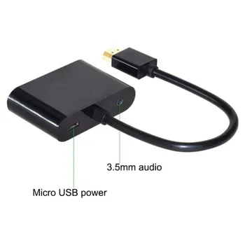 1080P HDMI La VGA Convertor HDMI Splitter Cablu Adaptor Audio HDMI&VGA Simultan Pentru PS4 Apple TV, PC, Laptop