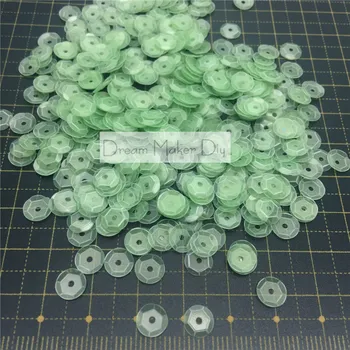 3000buc/lot 6mm Cupa Rotund Matt Menta Verde Vrac Paiete Paillette Ambarcațiuni de Cusut Pentru Confectii Copil Diy Confetti