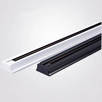 Șină de Aluminiu Feroviar Pentru Piesa de Iluminat LED Track Lămpi alb negru cu led, spoturi led șină conectori corpuri de iluminat
