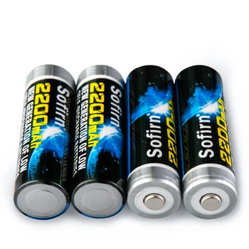 Lanterna LED AA NiMh 2200mAh Baterii Reîncărcabile cu 1100 Ciclu de Mare Capacitate Preîncărcat Baterie 4 Pack Eco-friendly