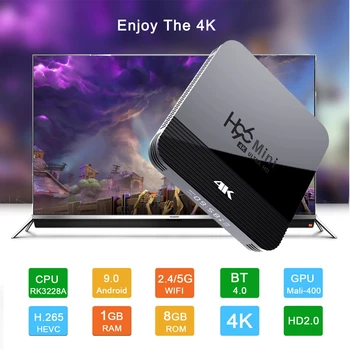 H96 H8 Mini TV Box Android 9.0 Caseta de TV 4K IPTV Set-top Box H. 265 Media Player HDMI 720P-2160P PLIN 3D Acasă mass-Media Audio Youtube