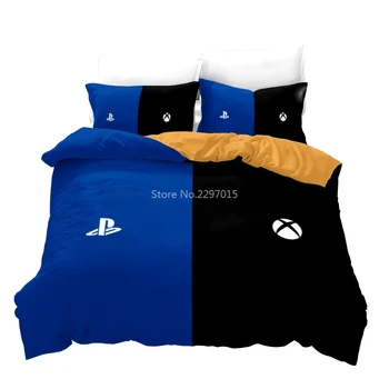 PlayStation Gamepad Joc 3d Set de lenjerie de Pat Imprimate Carpetă Acopere Set Pernă Twin Plin Regina King Adult Copii Lenjerie de Pat Lenjerii de pat