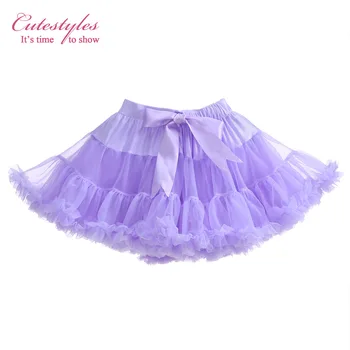 Cutustyles Fete Fuste Tutu Bomboane de Culoare Printesa Fusta Arc Sifon de Balet, Dans Fuste Petrecere Costum Violet Fuste TS11010-1