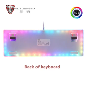 Rusă/engleză Motospeed K87S de Jocuri Mecanice Tastatura LED Anti-Ghosting 87 de Taste Iluminare RGB USB Cablu Tastatura Pentru Gameri
