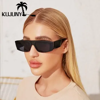 KUJUNY Femei ochelari de Soare Barbati Top Plat Epocă Ochelari de Soare pentru Femei Brand Designer Eyewears Doamnelor Mic Dreptunghi Ochelari de vedere