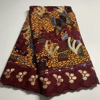 Cele mai recente African Dantele Țesături Brodate Africane 100 bumbac dantela Tesatura 2019 African wax Embroidere Dantela Tesatura de cumpărături gratuit