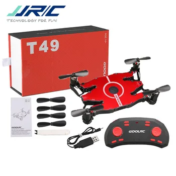 JJRC Mini RC Selfie Drone GPS Wifi FPV 720P Cu Camera Ultrathin Auto Pliabil Brațul de Control de la Distanță Quadcopter Copii Băieți Jucării T49