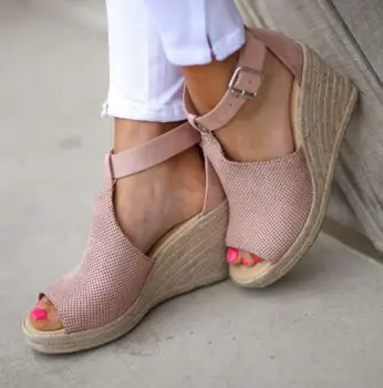 Vara Sandale Cu Platforma 2020 Moda Femei Sandale Pene Pantofi Casual Femei Peep Toe Sandale Cu Platforma Femei Pantofi De Cauzalitate