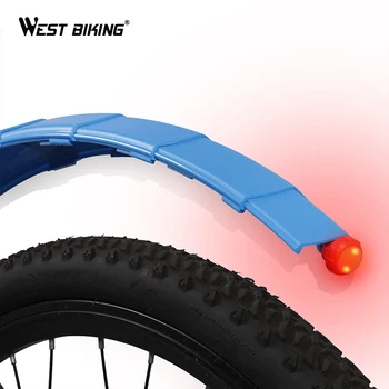 WEST BIKE Biciclete Pliante Aripi Cu LED Stop MTB Biciclete Rutier Eliberare Rapidă Față de Noroi din Spate Aripile Set de Ciclism Aripă
