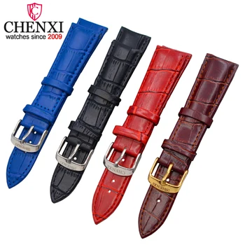 CHENXI Brand de Lux Ceas Bandă de Piele Barbati Negru/Rosu/Albastru/ Maro rezistent la apa Bretele 20mm 22mm 24mm Piele WatchBand