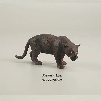 5PCS faunei Sălbatice Realist Figuri de Animale, Panteră cu Pui de Animale Model Figurine de Favoruri de Partid Educative Model de Colectare de Jucării