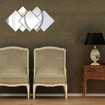 Oglindă 3D Diamond Autocolant Perete DIY Detașabil Decal Cameră Arta Murala de Perete Decor de Moda Modern Art Decor