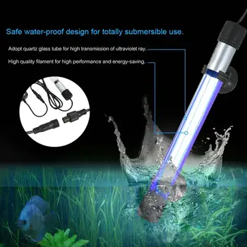 Convenabil 5/7/9/11/13W Dezinfectie cu UV Lampa de Sterilizare Apă Lumina pentru Acvariu Rezervor de Pește PC8