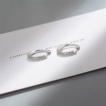 CodeMonkey Genunie Argint 925 Singur Rând Zircon Hoop Cercei Pentru Femei Bijuterii de Moda de Vânzare Fierbinte CME436