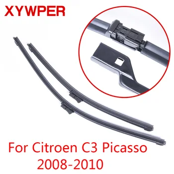 XYWPER Lame de Ștergătoare pentru Parbriz pentru Citroen C3 Picasso 2008 2009 2010 Accesorii Auto din Cauciuc Moale Lamele Ștergătoarelor