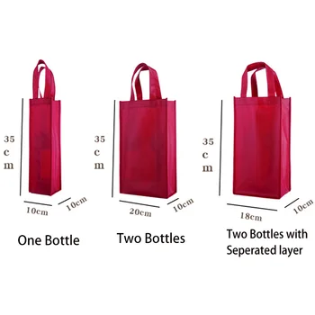 10buc Non-Țesături Vin Pungi de Cadouri Ambalare de Șampanie Oliver Suc de Suport Sticla Publicitate Promovare