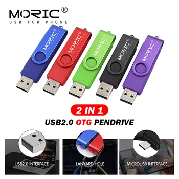 Original Moric flash USB OTG 32GB 64GB 128GB micro usb 2.0 pen drive 8GB 16GB USB flash drive usb stick de metal disc U pendrive