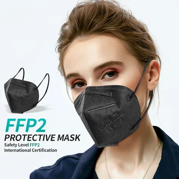 10-100BUC KN95 Măștile Black FFP2MASK Reutilizabile Masca de Fata 5 Strat FFP2 aparat de Respirat de Protecție FFP3 Mascarillas FPP2 Mascherina FFPP2