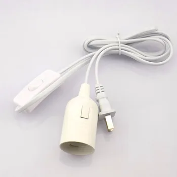 1,8 M E27 AC Cablu de Alimentare Cablu plug Socket eclectical Convertoare Adaptor lampa Titularul de Bază comutatorul de sârmă pentru led Lampă Bec Lumina