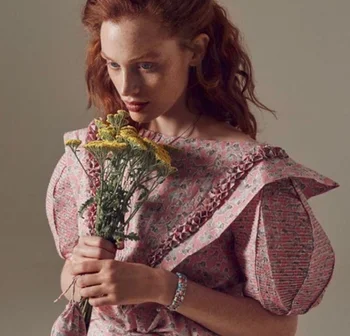 Vintage Florale imprimate Rochie Femei de Vară 2020 Nou Manșon de Puf franceză rochie de bal rochie