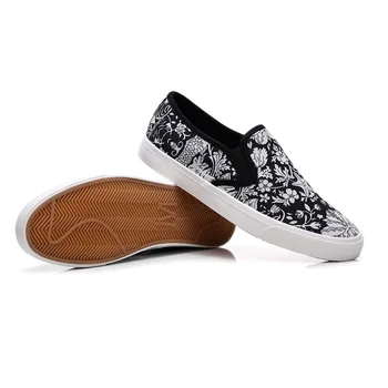 Noi Vara Canvas Slip-On bărbați florale pantofi skateboard fund plat low-top tendon jos rezistent la uzura pantofi