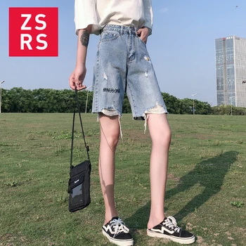 Zsrs Noi De Vară 2020 Înaltă Talie Pantaloni Scurți Din Denim Pentru Femei Mini Denim Scurt Feminino Casual Jean Pantaloni Scurți Negri Vintage Plus Dimensiune