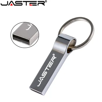 JASTER Metal Unitate Flash USB rezistent la apa Pen Drive 128GB 64GB 32GB 16GB 8GB Stick USB 2.0 Flash Drive Pendrive cu Cheie Inel