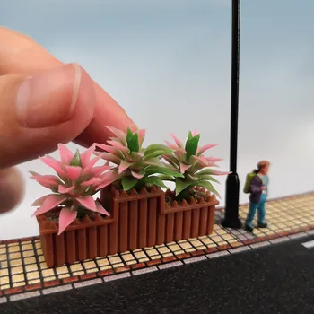 1:87 HO Scară de Plastic de Simulare de Flori pentru Gradina Tren de cale Ferată Model