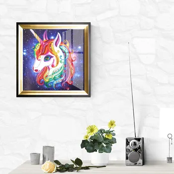 5D DIY Diamant Pictura Speciale în Formă de Kit de Cristal Stras Diamant Broderie Pictura Desene animate cu Unicorn pentru Decor Acasă