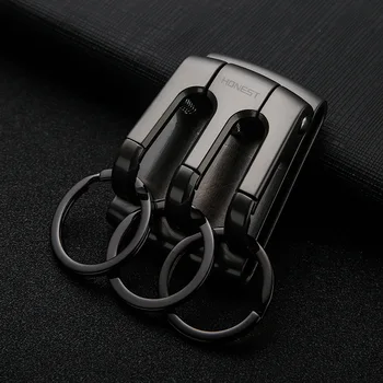 Clasic Trei inele de Centura Brelocuri Chei de Masina Breloc de Lux pentru breloc Suport Accesorii Gadget-uri, cel Mai bun Cadou pentru Tatăl Soțului