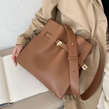 Vintage sac Găleată Mare 2020 Noi de Moda de Înaltă Calitate din Piele PU pentru Femei Geantă de mână de Designer de Mare capacitate, Umăr Geanta Messenger