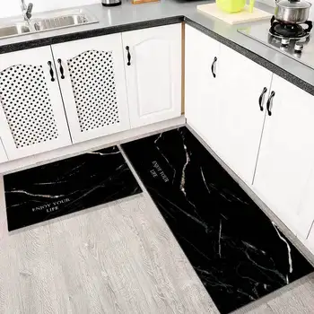 Bubble Sărut Stil Nordic Ulei-Dovada De Bucătărie Mat Coridor Podea Mat Home Decor Dormitor Noptieră Zona Covor Personalizat Covor Negru