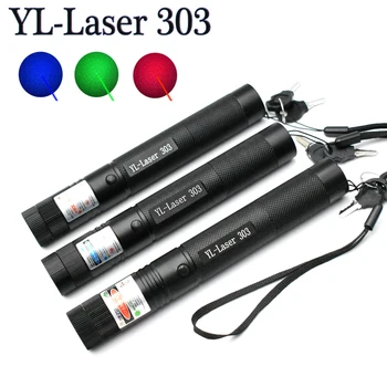Laser Verde Rosu Laser Albastru Pointer Vedere Puternic Dispozitiv Reglabil De Focalizare Cu Laser, Lazer 303, Alege Încărcător Și Baterie 18650