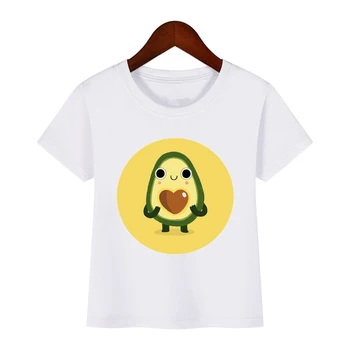 Avocado Vegan Maneci Scurte Drăguț T-shirt copii Mici Proaspete Casual Tricou Harajuku Ullzang Tricou de Moda de Top Tee pentru fete baieti