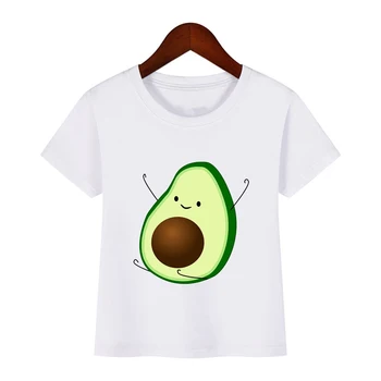 Avocado Vegan Maneci Scurte Drăguț T-shirt copii Mici Proaspete Casual Tricou Harajuku Ullzang Tricou de Moda de Top Tee pentru fete baieti